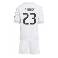 Stroje piłkarskie Real Madrid Ferland Mendy #23 Koszulka Podstawowej dla dzieci 2025-26 Krótki Rękaw (+ szorty)